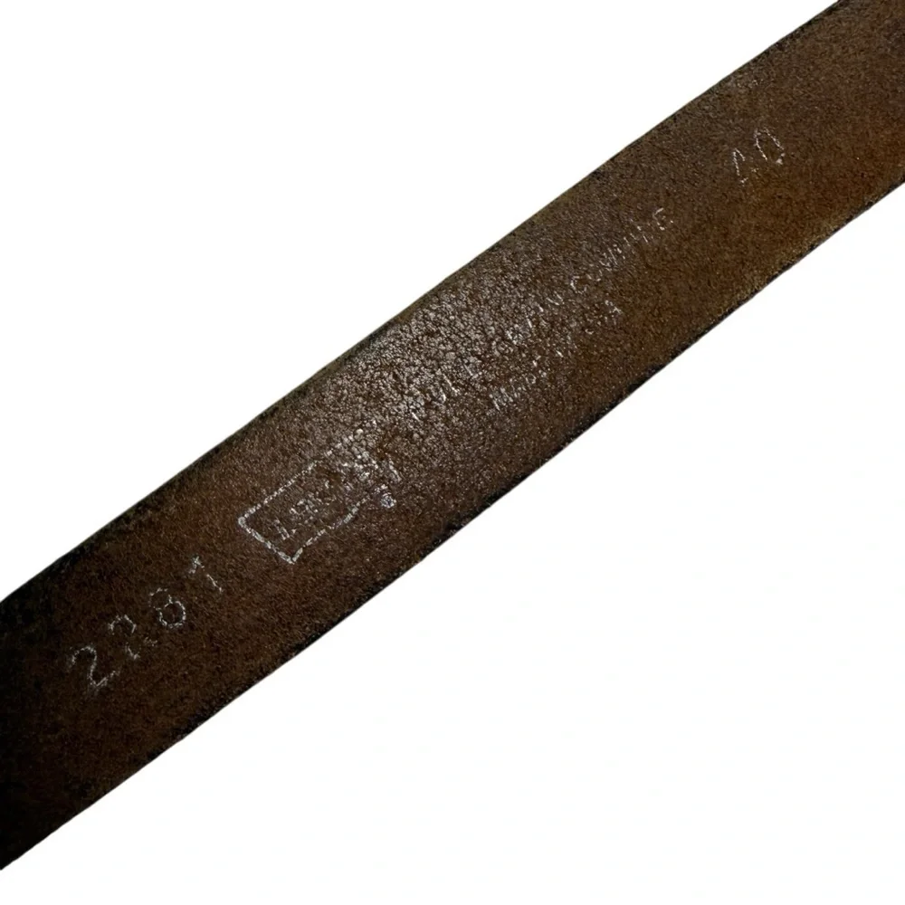 Levis Strauss Belt Mens Size 40 Brown Shotgun Full Grain Leather 1.5 Inch Wide